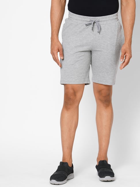 Sweet Dreams Grey Regular Fit Textured Shorts