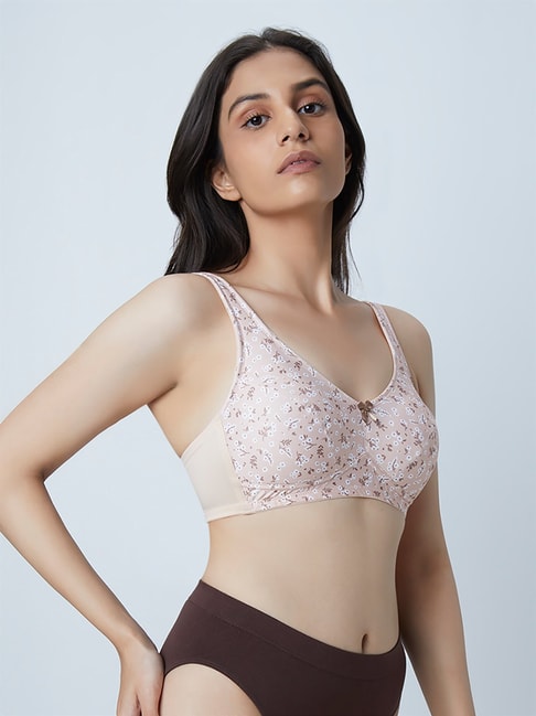 Wunderlove by Westside Peach Floral-Print Padded Bra Price in India, Full  Specifications & Offers