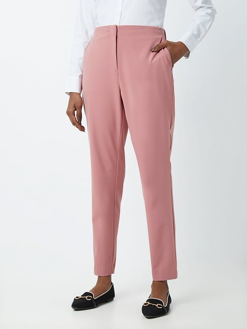 Buy Wardrobe by Westside Dusty Pink Flared Giza Trousers Online at best  price at TataCLiQ