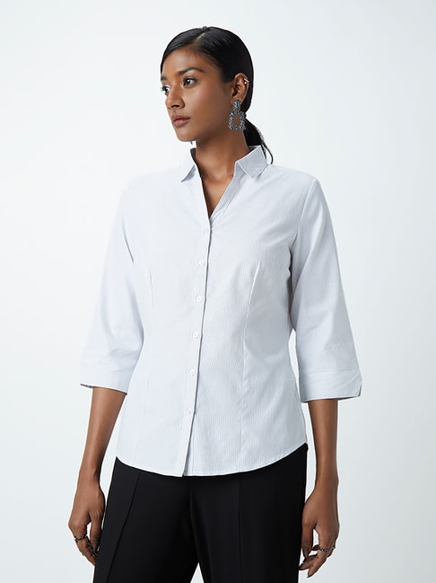 Wardrobe by Westside White Lucy Shirt Price in India