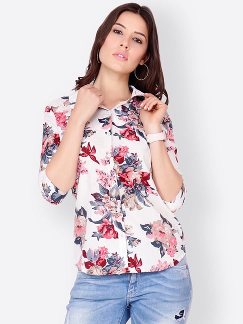 Cation White Printed Shirt-picture-45