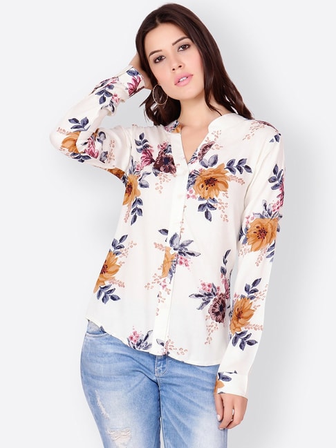 Cation Off-White Printed Shirt Price in India