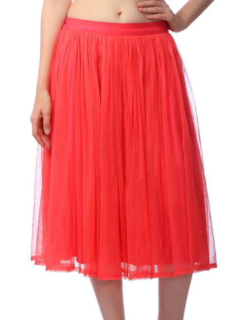 Cation Orange A-Line Skirt Price in India