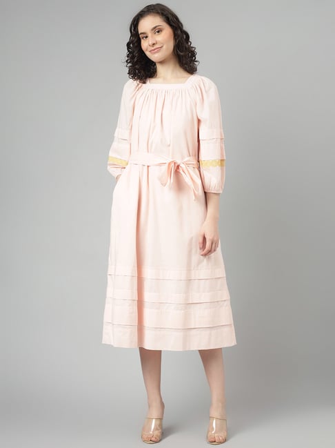 sachin and babi light blue dress Buy Beverly Hills Polo Club Peach Embroidered A-Line Dress for Women Online  @ Tata CLiQ