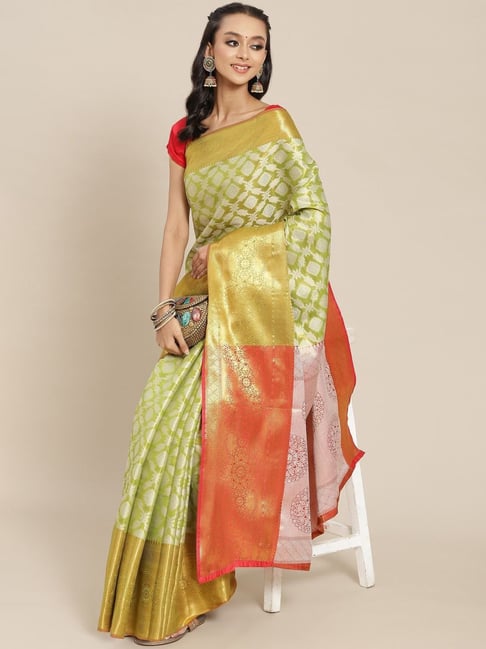 Buy Silk Land Green Woven Pattern Dupatta for Women Online @ Tata CLiQ