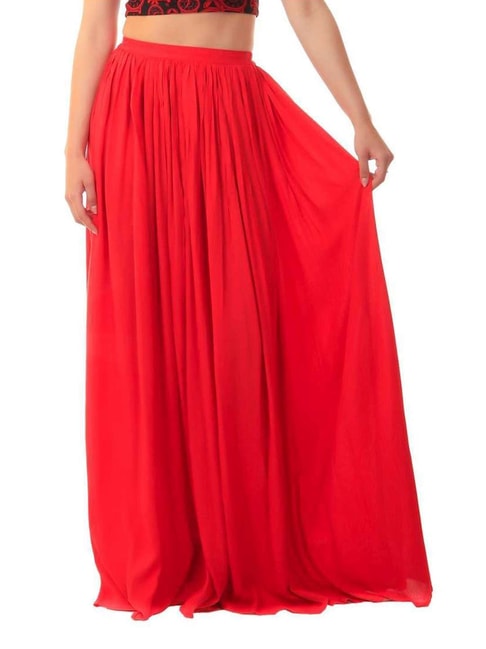 Cation Red Maxi Skirt Price in India
