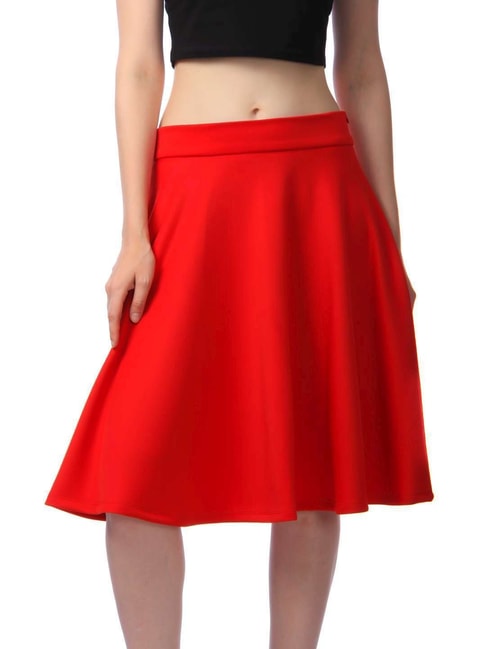 Cation Red A-Line Skirt Price in India