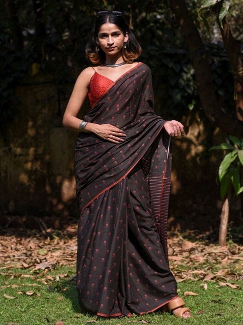 Trendy Black Color Satin Silk Base Stylish Saree With Same Blouse –  TheDesignerSaree