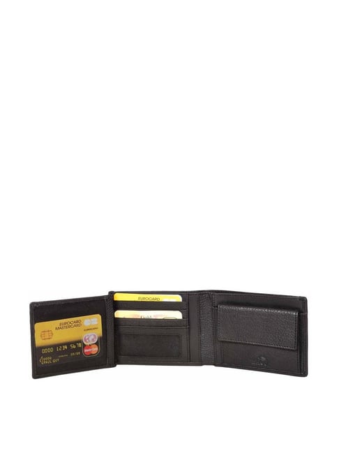 Buy SASSORA Jade Black Leather Small Bi-Fold Wallet for Men at Best Price @  Tata CLiQ