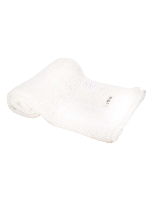 MiArcus Safari White Cotton 240 GSM Single Baby Blanket