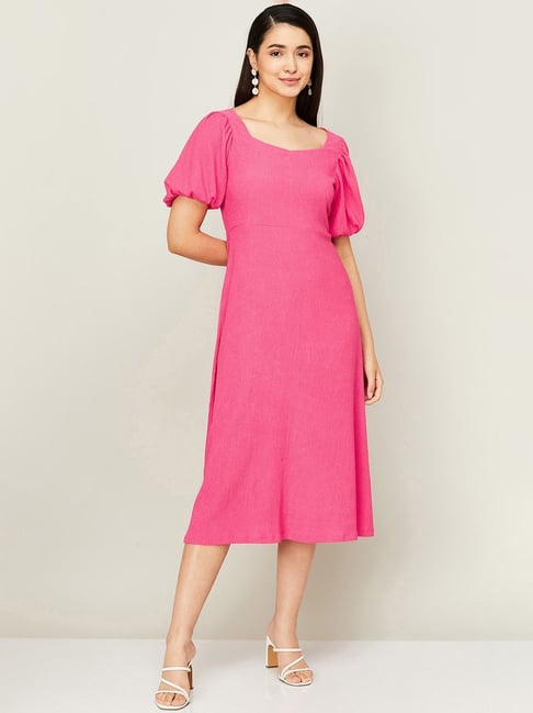 Code by Lifestyle Pink A-Line Dress Price in India