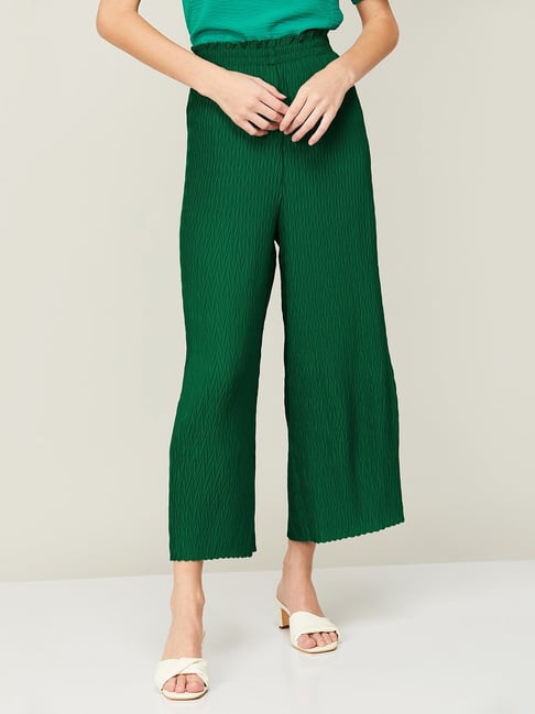 SMASHED LEMON Green Wide Leg Trousers – Mooreheads