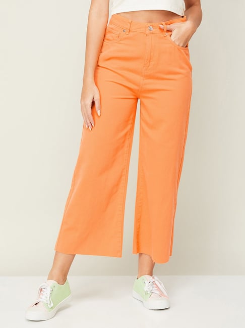 Orange jeans best sale