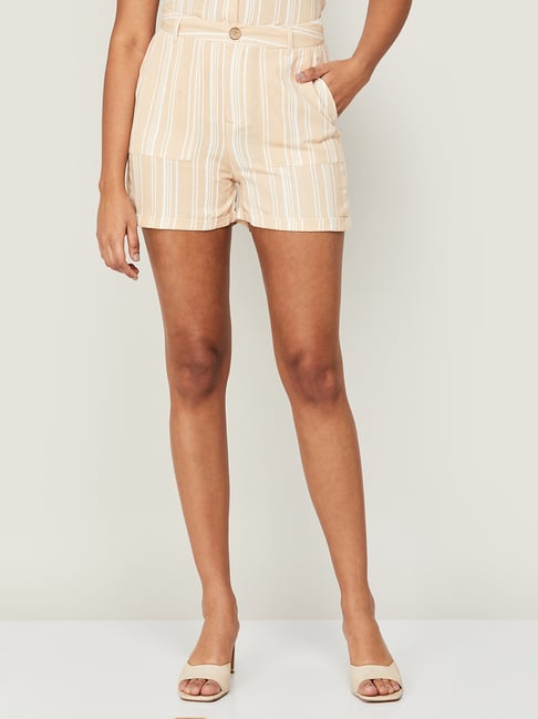 High Waist Stripes Shorts