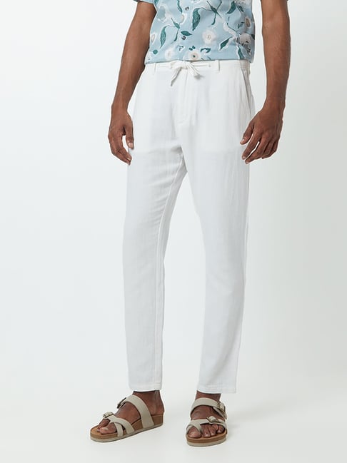 White Linen Pants For Men – ZED AAR INDIA