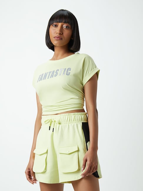 Studiofit by Westside Neon Text Print T-Shirt