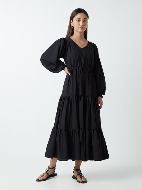 LOV by Westside Black Tiered Dress Price in India