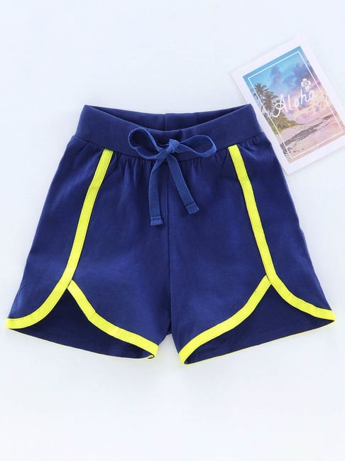 Kiddopanti Kids Royal Blue Solid Shorts-picture-20