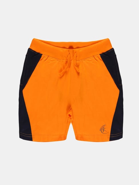 Kiddopanti Kids Orange Solid Shorts-picture-36