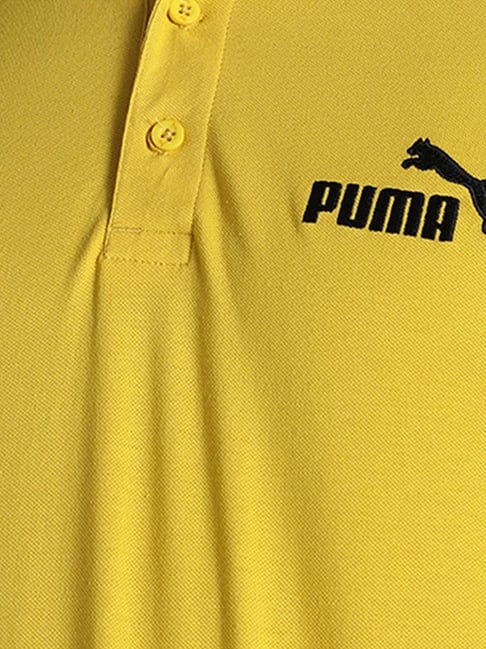 Flipkart Mens Yellow Nike T Shirt Puma Yellow Cotton Slim Fit Polo