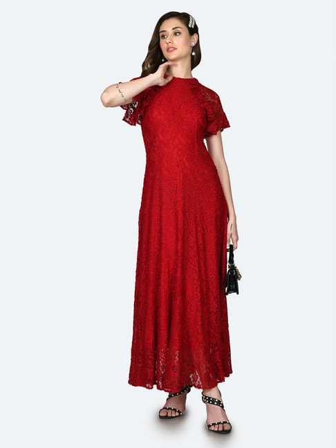 Zink London Red Lace Gown Price in India