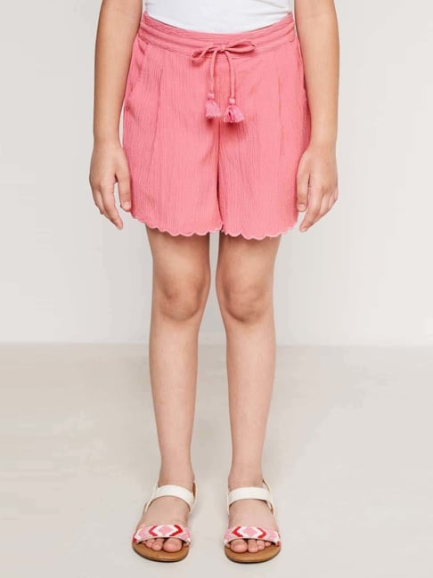 Global Desi Girl Pink Regular Fit Shorts