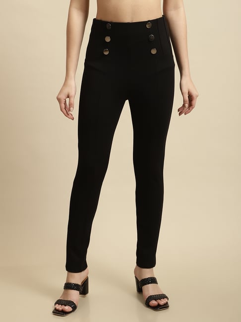 Black mid rise jeggings