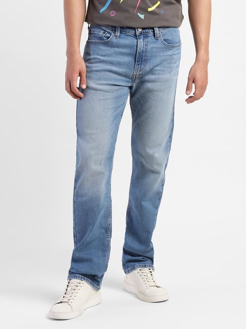 Levi's 513 Blue Cotton Straight Fit Jeans