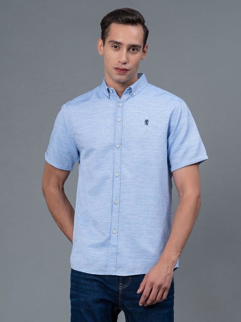 Red Tape Blue Regular Fit Shirt