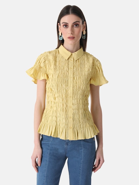 Kazo Yellow Shirt Price in India
