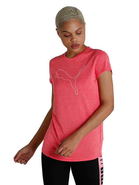 Puma Pink Logo Print T-Shirt