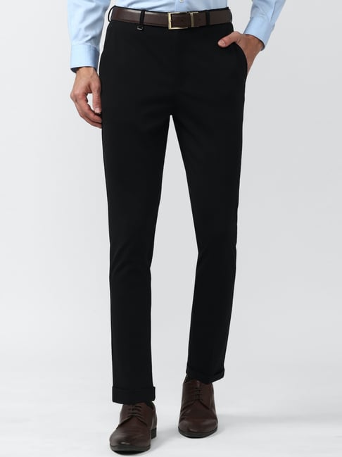 Van Heusen Black Regular Fit Trousers