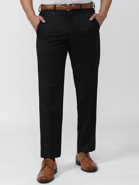 Van Heusen Black Regular Fit Trousers