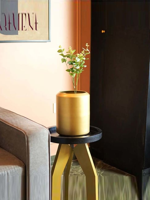 The Artment Minimal Garden Golden Iron Table Planter Pot