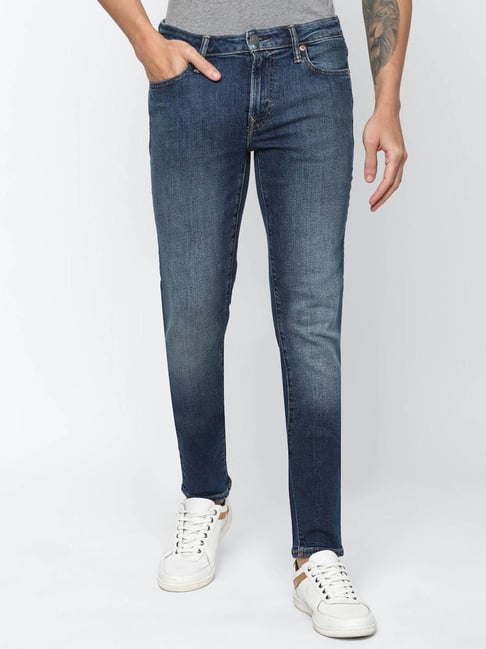 Buy American Eagle Outfitters Blue Cotton Slim Fit Distressed Jeans for  Mens Online @ Tata CLiQ