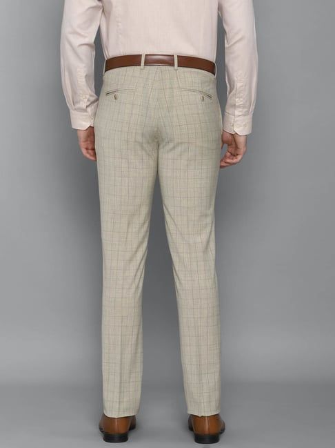 Buy Louis Philippe Beige Trousers at