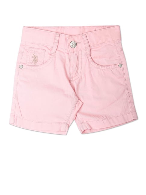 U S Polo Assn U.S. Polo Assn. Kids Pink Solid Shorts