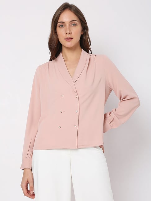 Vero Moda Pink Regular Fit Top