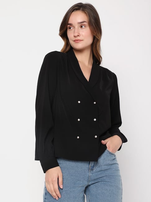 Vero Moda Black Regular Fit Top