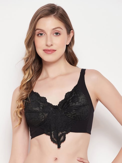 Buy Clovia Black Solid Lace Push Bra Online at Best Prices in