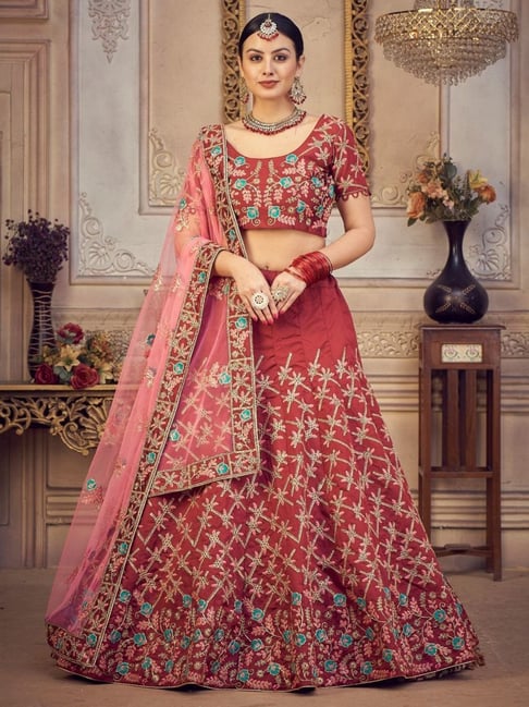 Buy online Embroidered Semi-stitched Lehenga Choli With Dupatta from ethnic  wear for Women by Warthy Ent for ₹2319 at 61% off | 2024 Limeroad.com