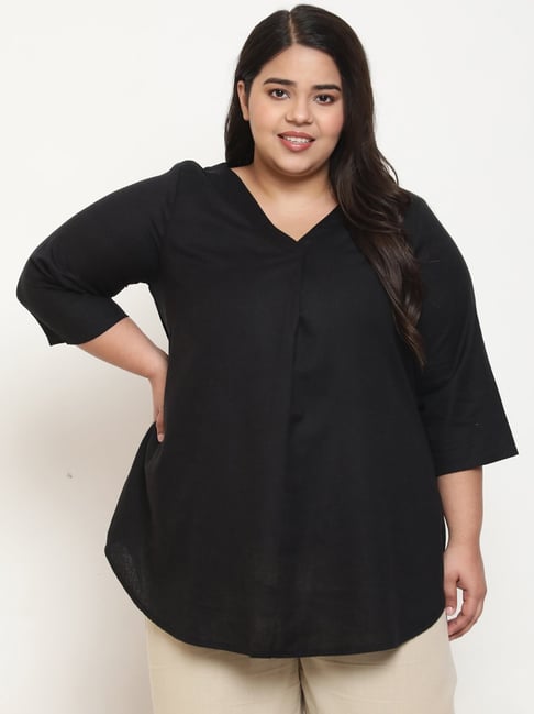 Buy AMYDUS Plus Size Women Cotton Linen Top