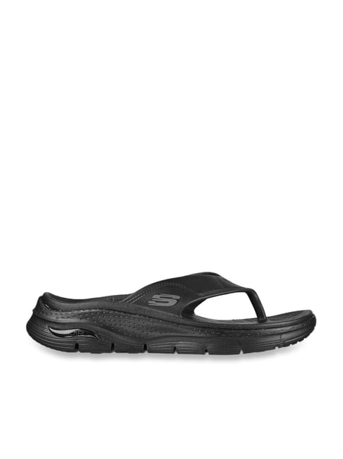 Skechers Men's ARCH FIT FOAMIES Black Flip Flops