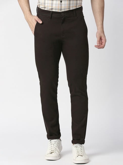 Buy Aps Mens Plain Trouser  Coffee  Rare Rabbit