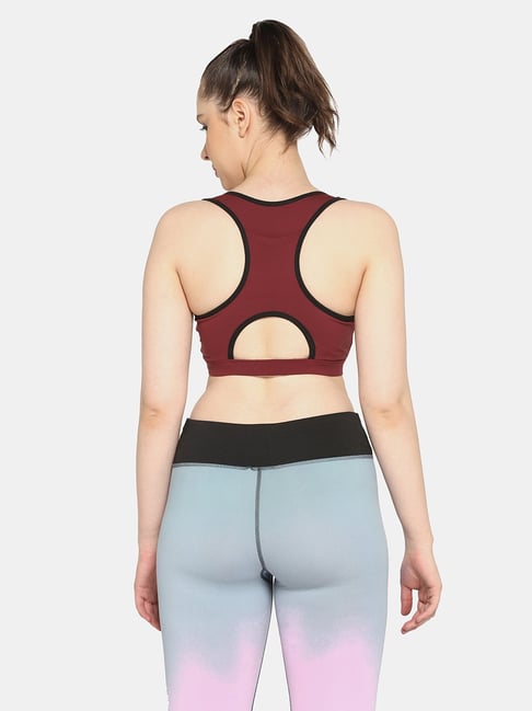 Clovia Maroon Sports Bra