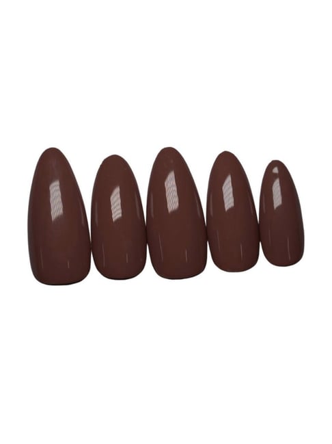 SOEZI Irl Brown Reusable Press On Nails - Application Kit
