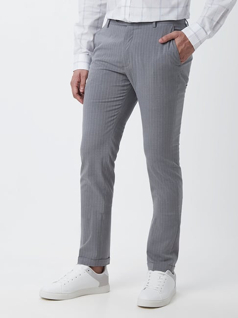 Buy Brown Plain 4Way Stretch Ultra Slim Fit Trouser S520853 Online  House  of Stori