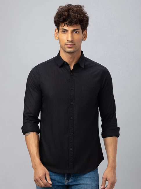 Full black 2024 shirt online shopping