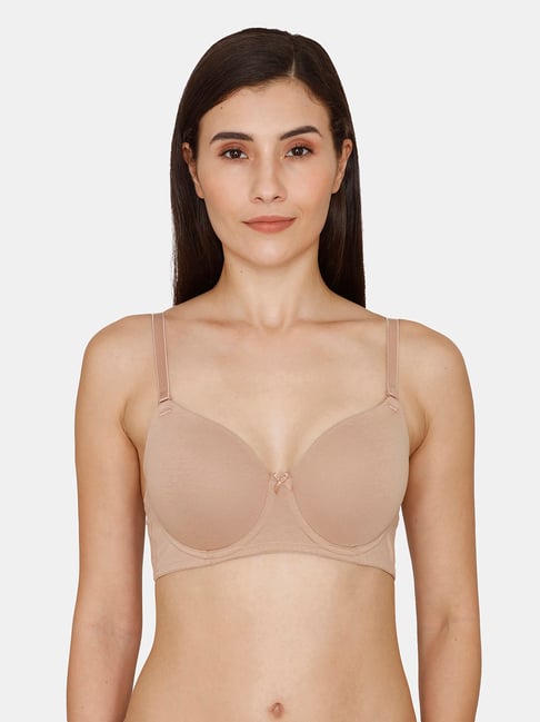 Zivame Beige Half Coverage T-Shirt Bra