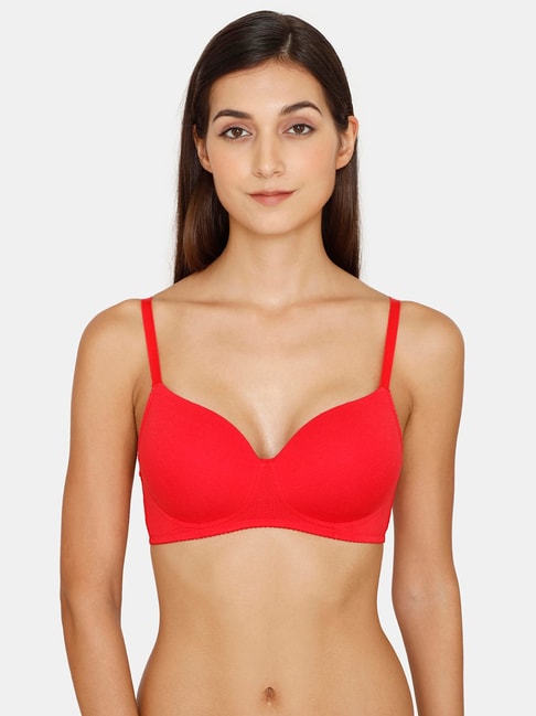 Buy Zivame Red Half Coverage T-Shirt Bra for Women's Online @ Tata CLiQ